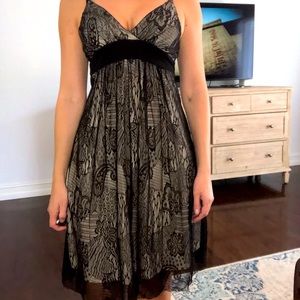 Vintage Forever 21 Black Lace Overlay Dress